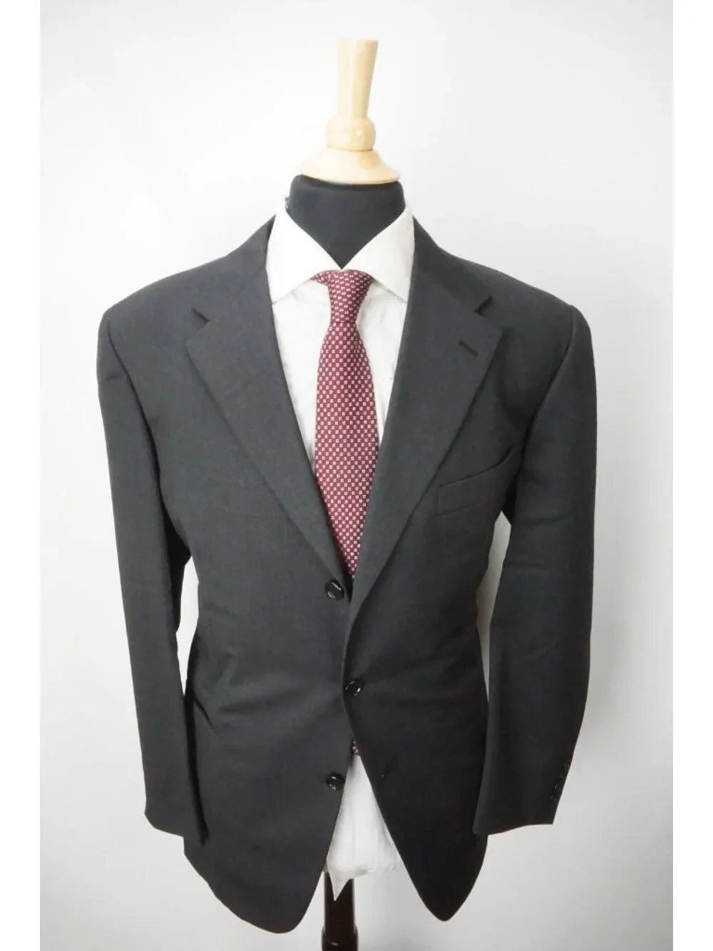 Burberry London Oxford Gray Woven S100s Wool 2 Pc Suit Jacket Pant 46R Brand NEW
